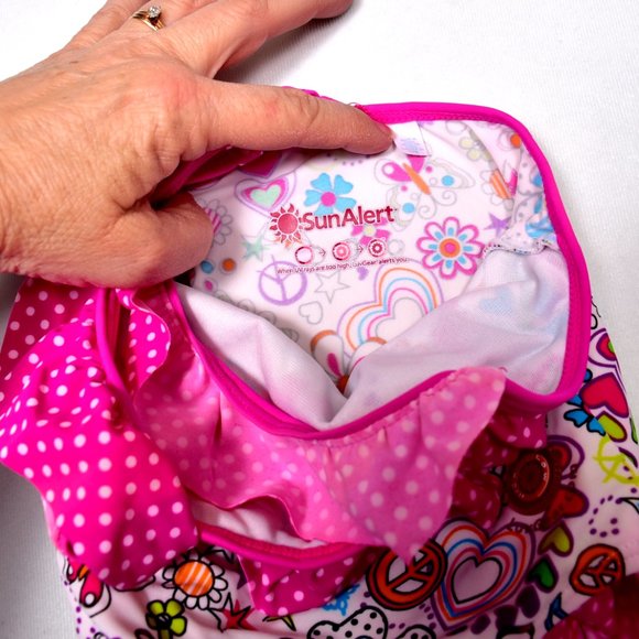 LuvGear Sun Alert Bright Floral Baby Girl's Swimsuit Size 24 Months - Picture 5 of 10